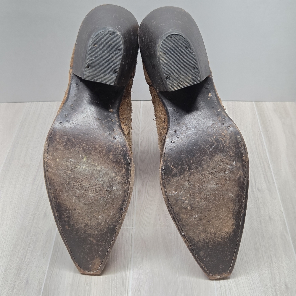 Brown Distressed Cowboy Boots - Picture 7 of 10